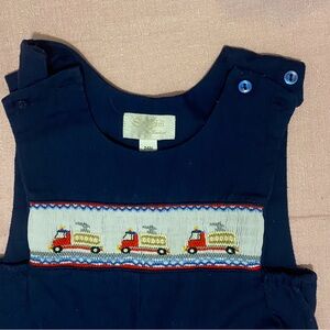 Kids Overalls with Truck Embroidery